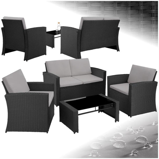 tectake Lounge Set 12 Teilig Gartenmöbel Outdoor 4 Personen