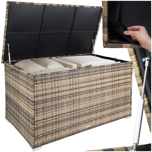 tectake Auflagenbox 750L Wetterfest mit Deckel Gartenbox