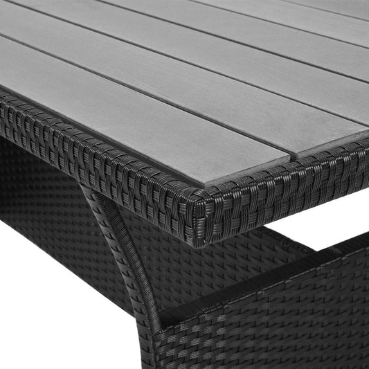 Casaria Ecksofa Gartenmöbel Set mit Kissen Schwarz